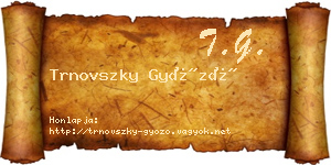 Trnovszky Győző névjegykártya