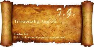 Trnovszky Győző névjegykártya