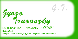 gyozo trnovszky business card